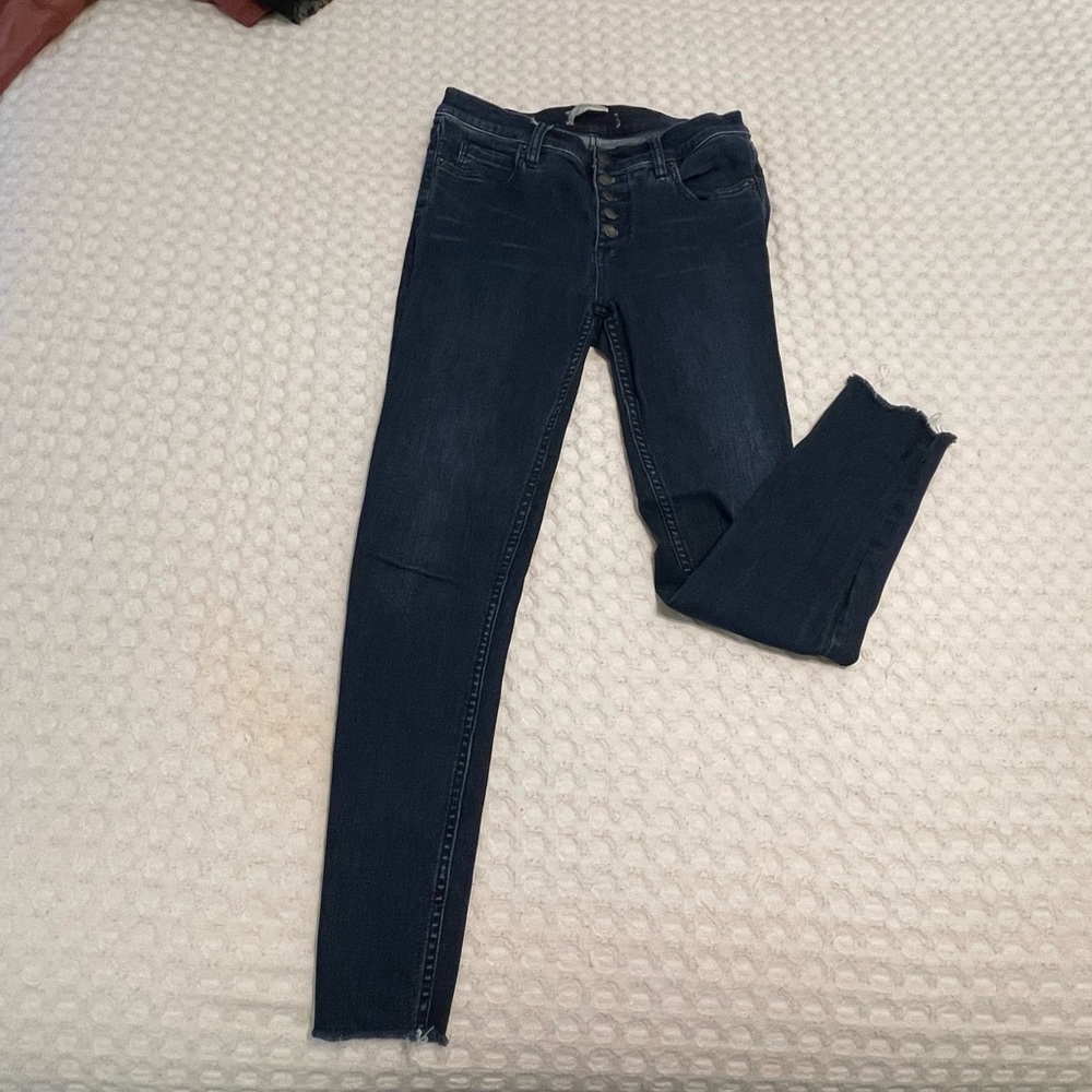 Free People 4 button skinny jeans